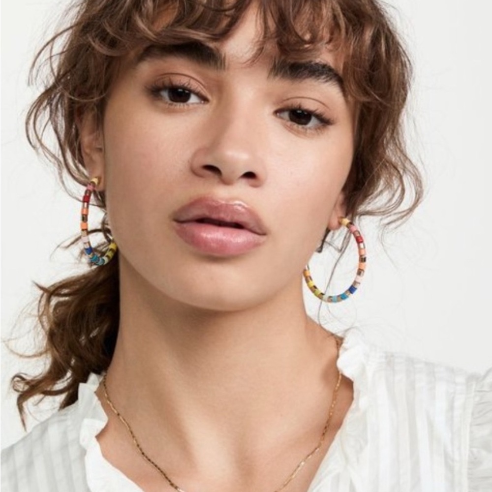 Coach Golden Rainbow Hoop Earrings. New no tag